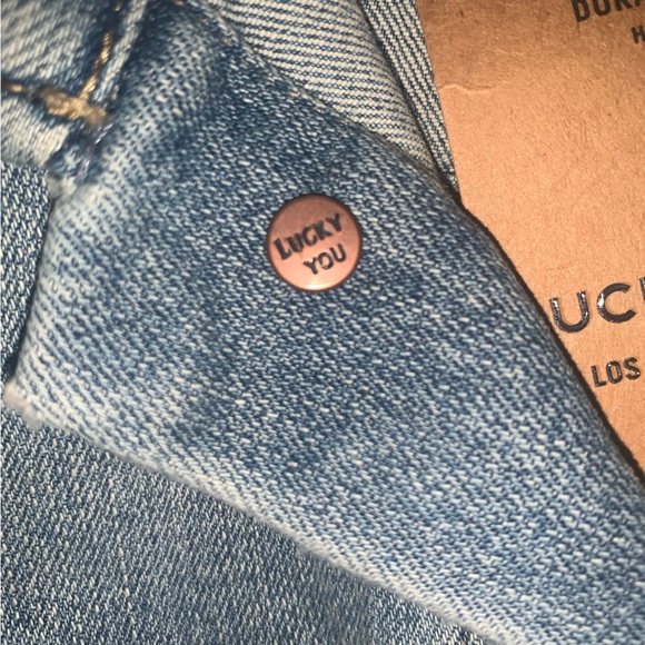 Lucky Brand Tomboy Jean Jacket Distressed Oversized Denim Trucker Size L NWT - Picture 8 of 11